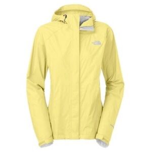 The North Face Women's Hooded Rain Jacket - Pale Yellow Waterproof